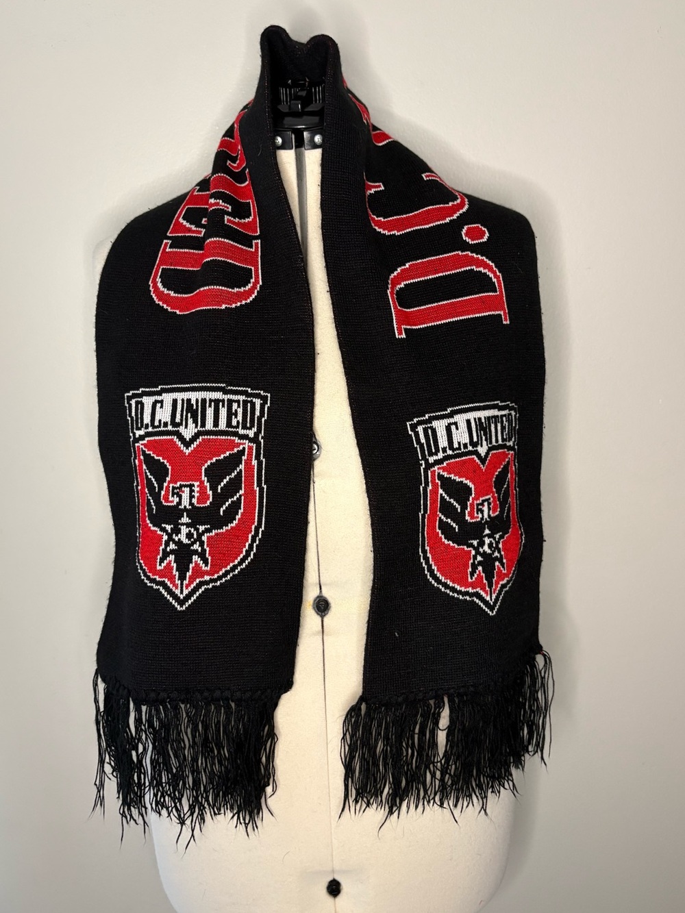 D.C. United Black & Red Soccer Scarf